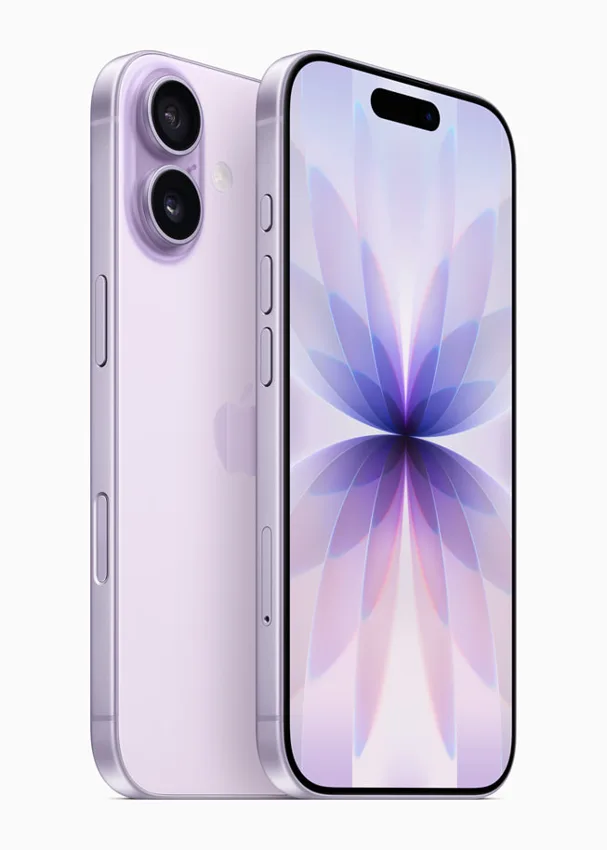 iPhone 17 lavanda, imagen oficial de Apple